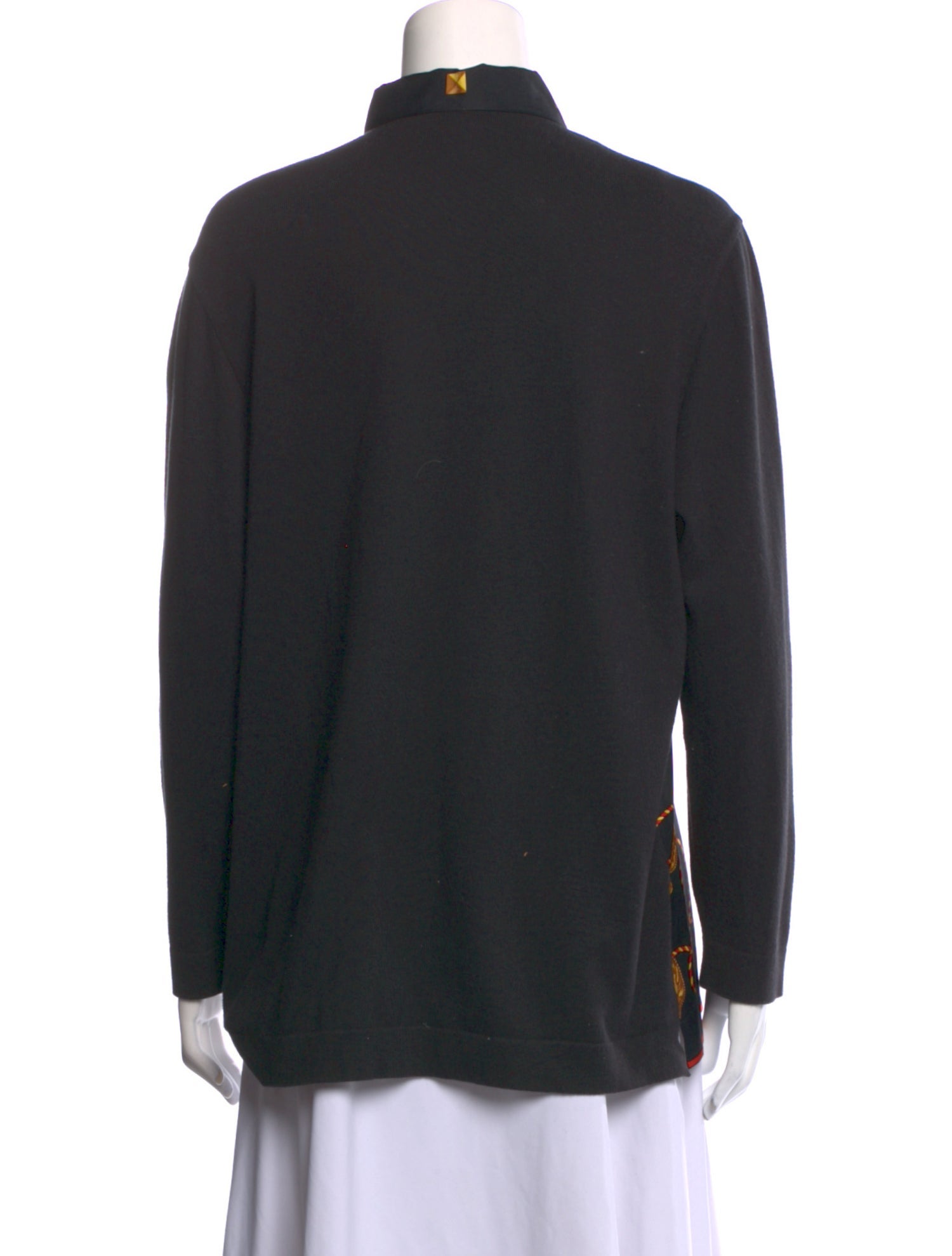 Hermès Silk Printed Button-Up Top